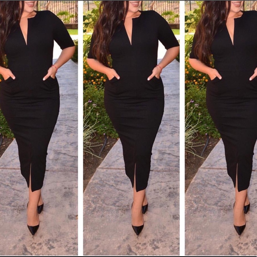Midi Black Dress